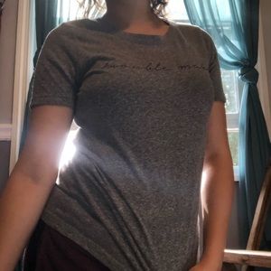 Grey trouble maker t shirt